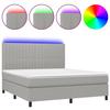 VidaXL Slat Bed Base with Mattress and LED, Upholstered Bed, Double Bed, Adult Bedroom Interior Bed, 3135053