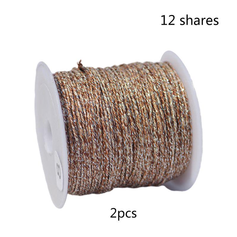 Металлизированные нитки для вышивки, блестящие нитки для вязания крючком, мишурные нитки, сделай сам, шитье