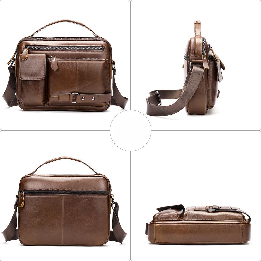 Винтажная кожаная сумка через плечо Crazy Horse, большая вместимость, вмещает сумки из натуральной кожи