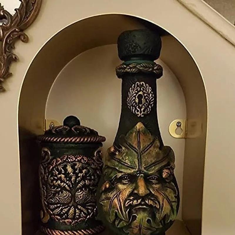 Новая бутылка ведьмы небесное тело украшения дома Луна бутылка воды картина лица Тэн ваза украшения из смолы