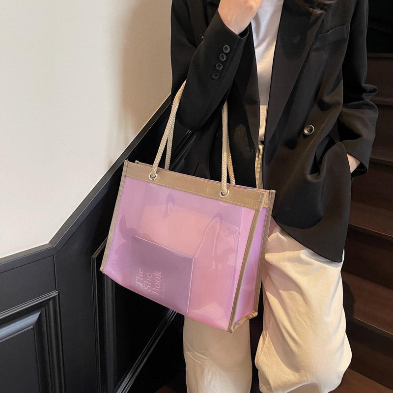 Сумка-тоут женская прозрачная сумка через плечо