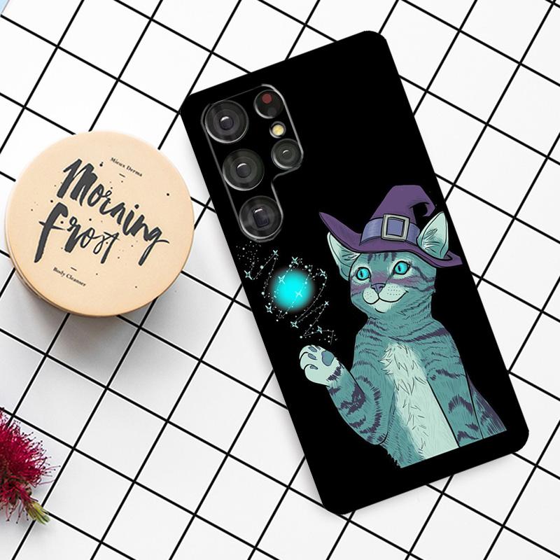 Магический кот Чехол для Хэллоуина Для Samsung Galaxy S24 FE S20 FE S21 S22 S23 S24 S25 Ultra S9 S10 S25 Plus Чехол для телефона