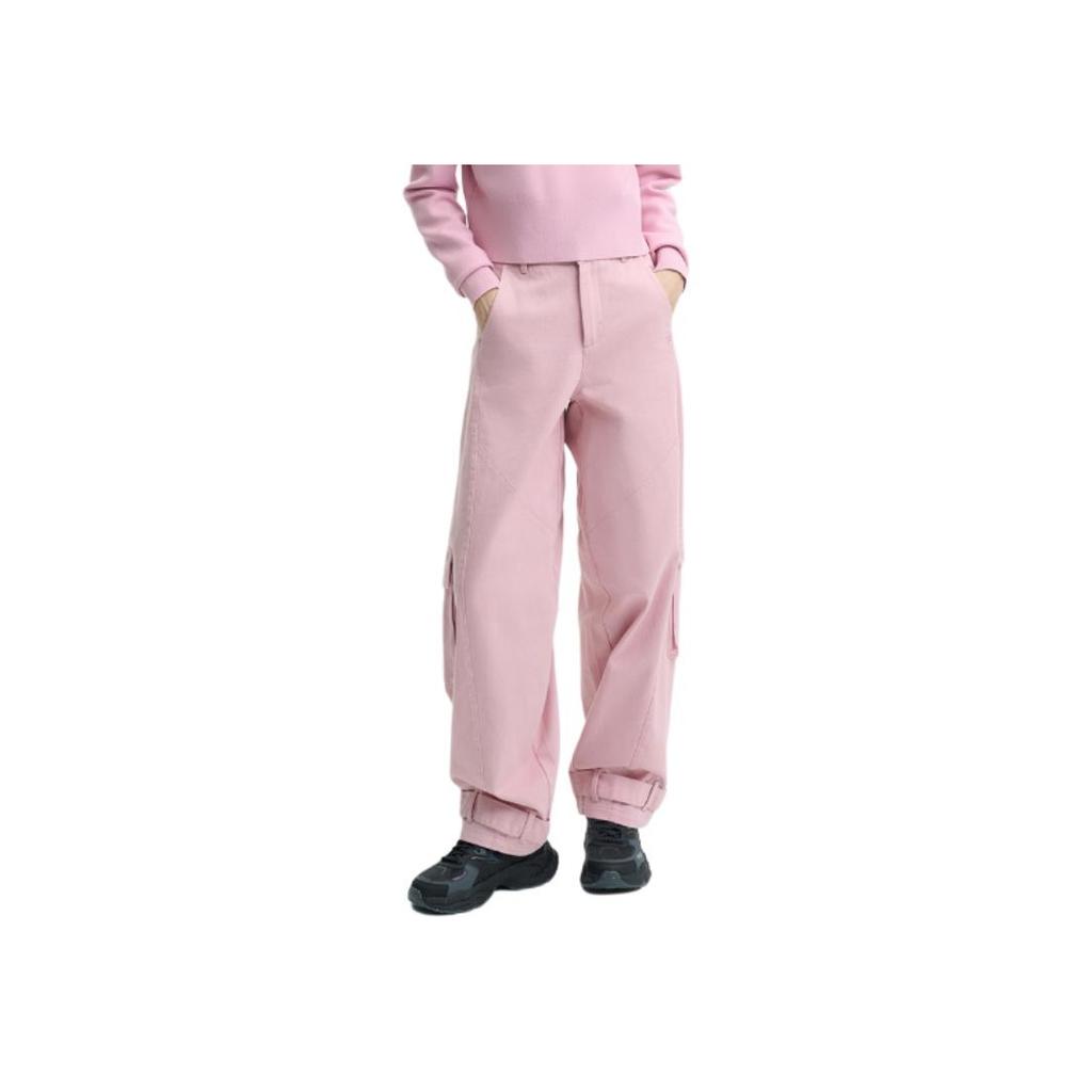 New FILA ORIGINALE Cargo Pants Women's Dark Cherry Blossom Pink F51W449801F-PK