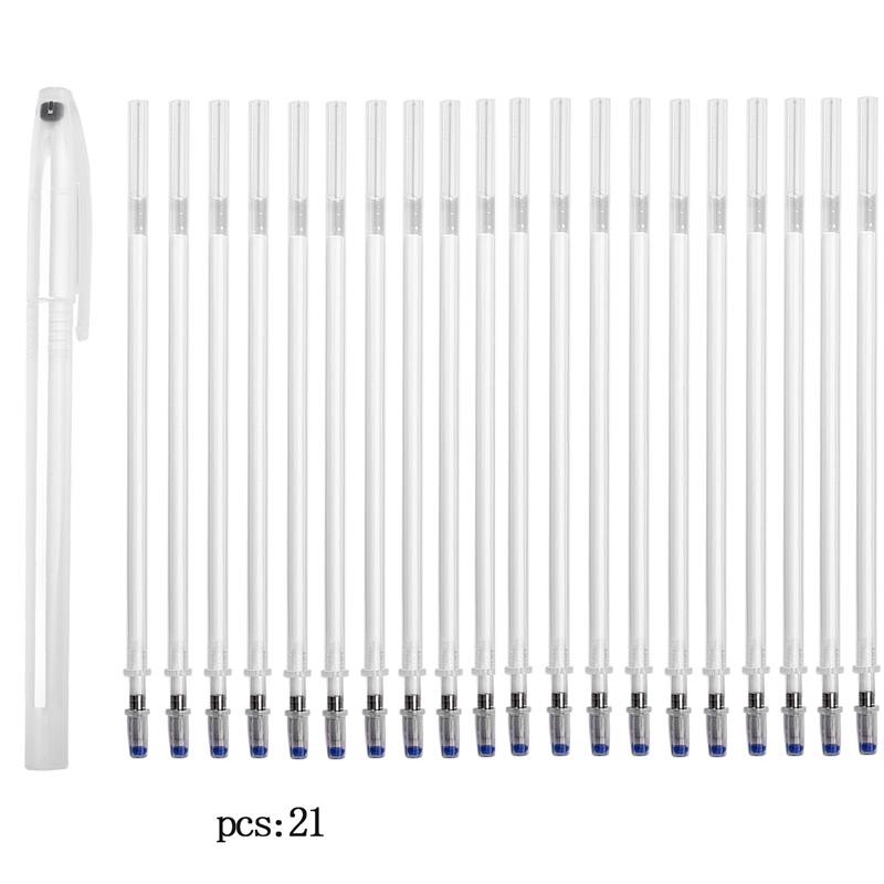 20 шт./набор Высокотемпературные исчезающие стираемые гелевые ручки Стержни Текстильные маркеры для ткани Тепловой портновский ПУ кожа Шитье
