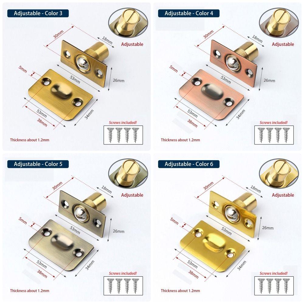 1Set Cabinet Gate Closet Door Ball Catch with Screws Door Latch Set Durable Door Stopper