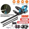 1400W 388VF Cordless Brushless Electric Hedge Trimmer Dual Action Grass Trimmer Pruning Saw Garden Tools with Blade For 18V Battery