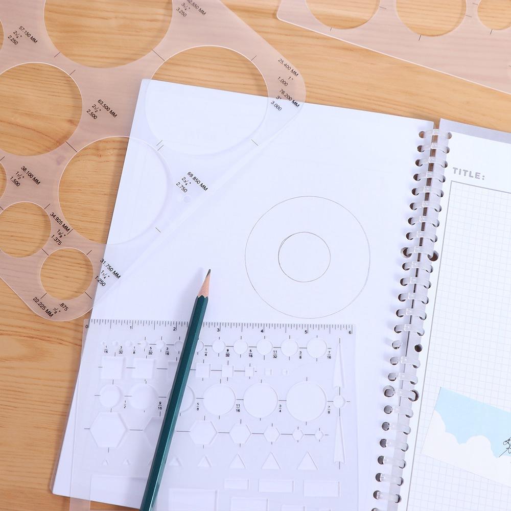 3 шт. прозрачные круглые трафареты для рисования 3 размера круговые инструменты для рисования круглые шаблоны для студентов