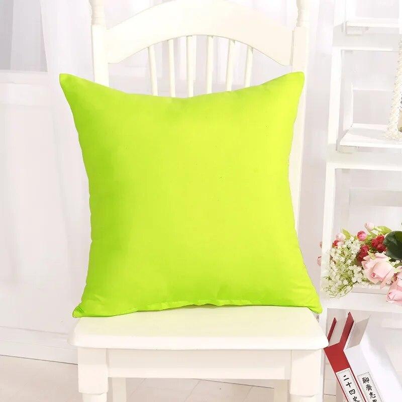 Candy Colored Pillowcase Solid Color Throw Birthday Decorative Funda De Almohada Kussensloop