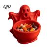 3D Printed Home Decor Ghost Candy Bowl for Halloween Party Decorations, Multi-functional Desktop Storage Small Container Trinkets Organizer & Sweets,