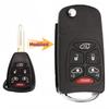 XJMYNB For Chrysler Aspen 300 Dodge Jeep Commander Grand Cherokee 2/3/4/5/6 Buttons Modified Flip Remote Car Key Shell Case