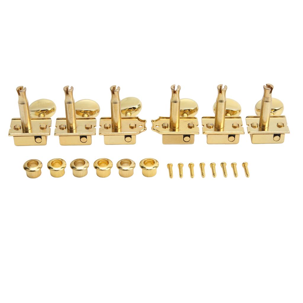 6 Pcs Electric Guitar Tuning Pegs Metal Gold Guitar Replacement Tuning Keys Peg Machine Head