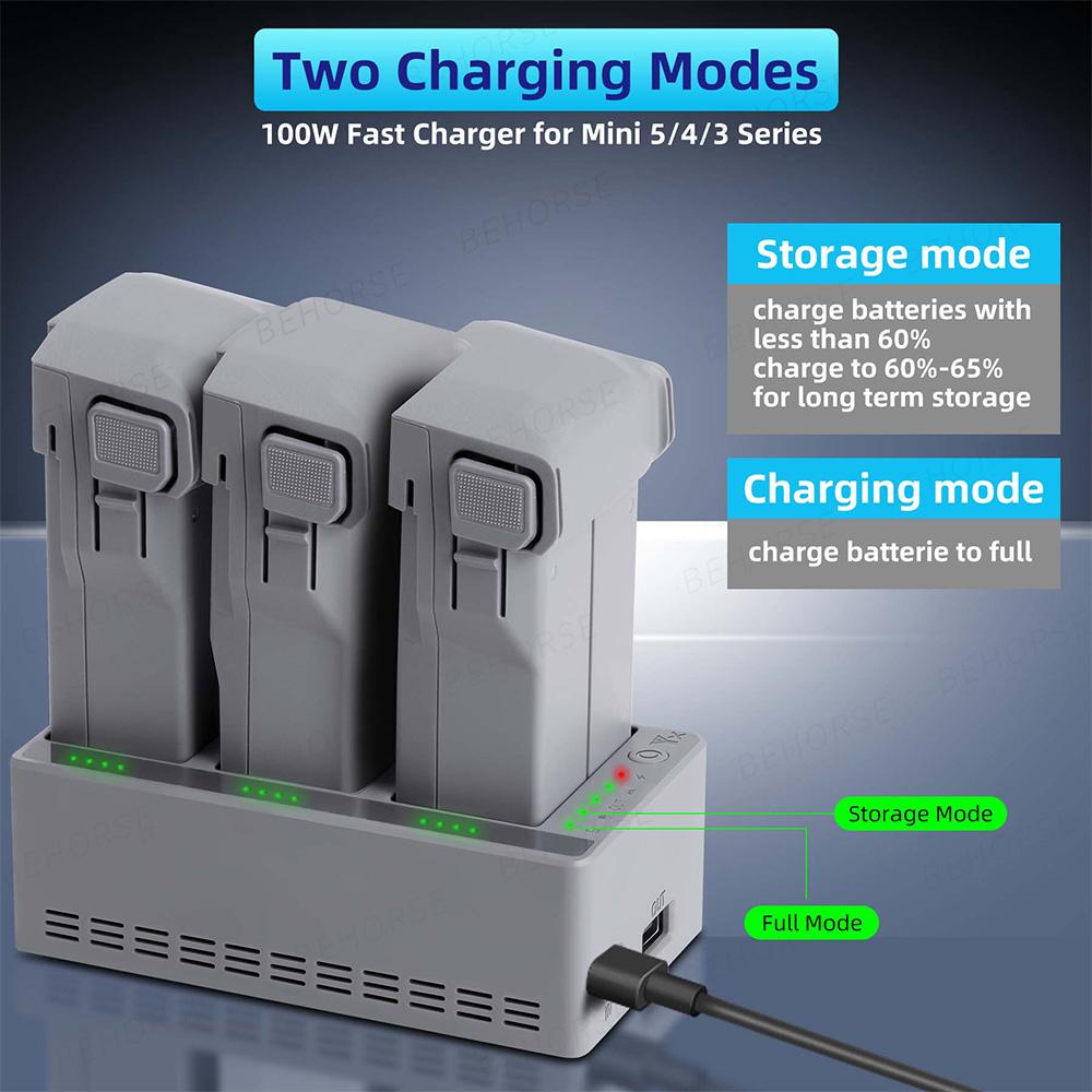 Battery Charger For DJI Mini 5 Pro 100W Fast Charging Manager For DJI Mini 5 Pro/Mini 4 Pro/Mini 3 Pro/Mini 3 Drone Accessories