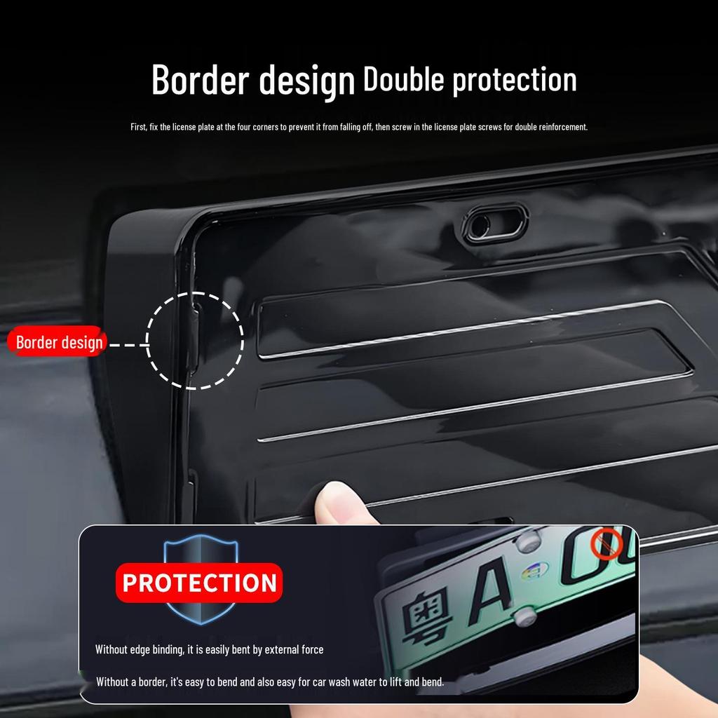 Совместимо с 25 моделями Xiaopeng G7: Электрический держатель номерного знака Комплект защитной рамки