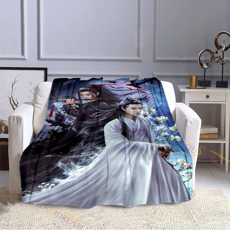 The Untamed Xiao Zhan Wang Yi Bo серия узорные фланелевые одеяла простыня для дивана покрывало Siesta покрывала для отдыха одеяло