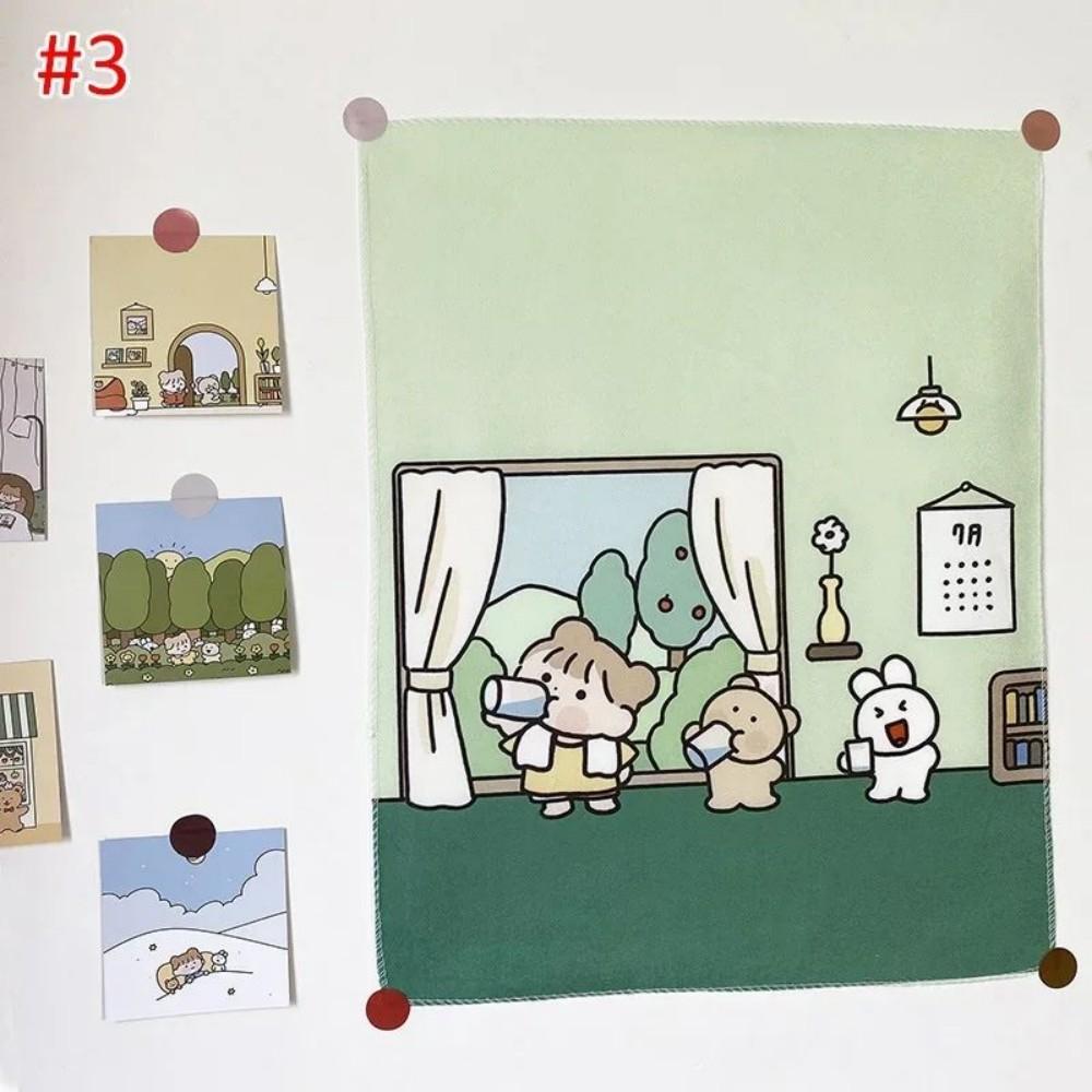 Cute Korean Bear Print Tapestry, Party Wall Hanging Home Decor For Living Room, Bedroom, Gaming Room And Dorm, Gift Idea