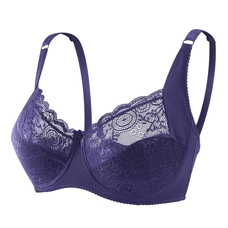 Plus Size Women Bra Sexy Lace Bra Female Underwear Women Top Bra Sexy Lingerie Lace Brassiere With Underwire E F Cup