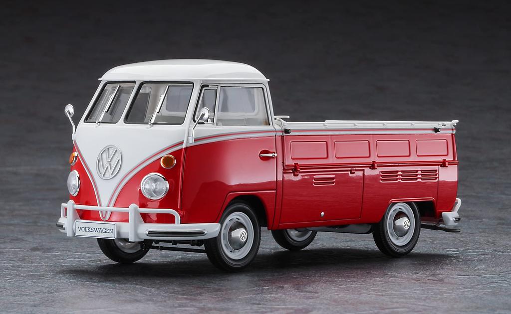 Hasegawa Volkswagen Type 2 Pickup Truck Color Plastic Model 20556 1/24 Red/White