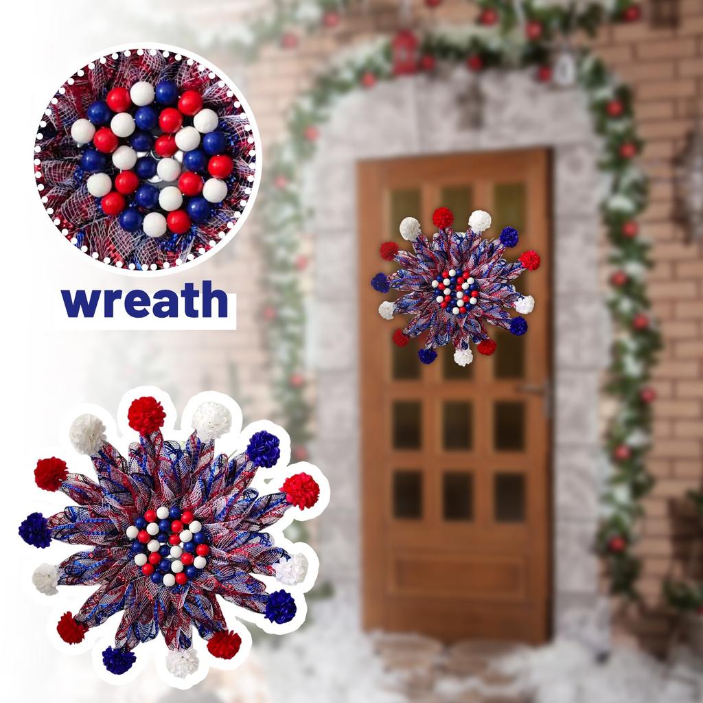 Wreaths Independence Day Wreaths Decorations Faux Plant Wreaths Home Front Door Decorations