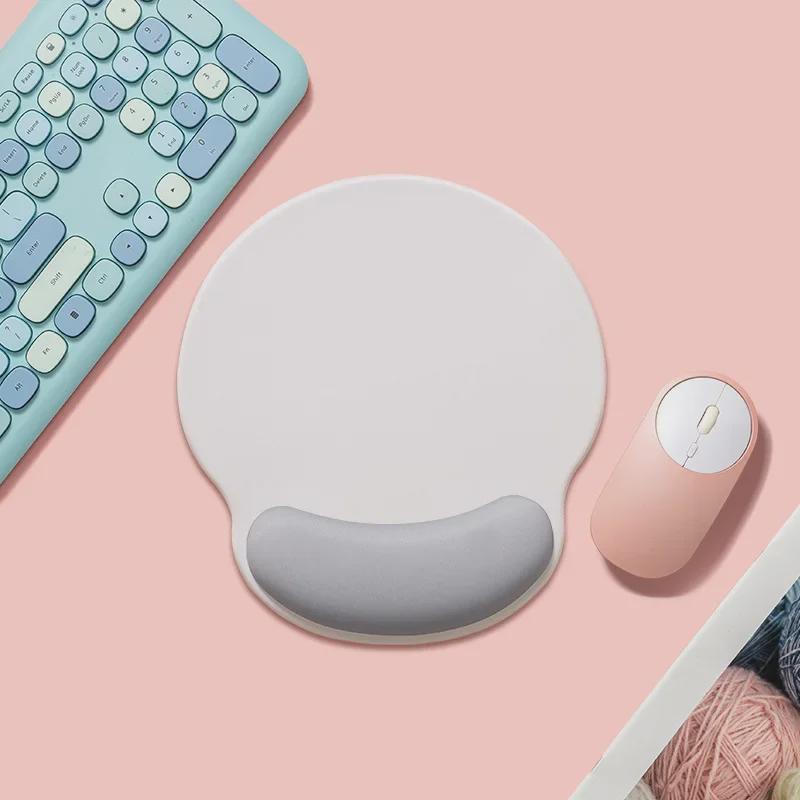 Коврик для мыши с поддержкой запястья из силиконовой пены с эффектом памяти для девочек - утолщенный для офиса и игр