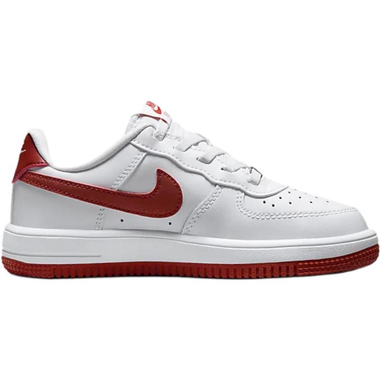Nike Air Force 1 Модные Прочные Низкие Детские Кроссовки Детские Кроссовки Белый Красный FN0237-116