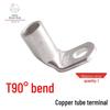 T90 Copper Tube Terminal, 90-Degree Right-Angle Bend Crimp Lug, T90-6/5 To T90-240/16 Copper Wire Lug