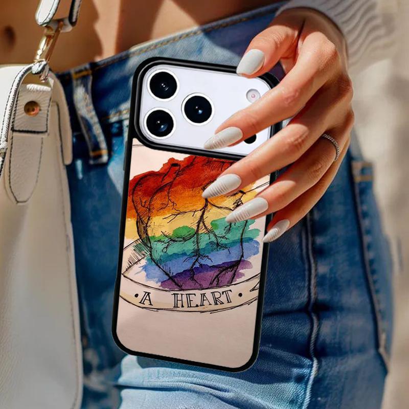 LGBT Pride Love Phone Case For iPhone 17 Air 14 15 13 12 Max Cover For Apple 16e 11 Pro Max Plus Coque