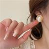Vintage French Style Acrylic Oval Dangle Earrings for Women