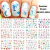 Nail Art Stickers, Summer Island Sunset Coconut Tree Plant Leaves Watermark Nail Stickers