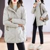 Fashion Winter Parkas Collar Down Cotton Overcoat Women Casual Thick Warm Windproof Jackets Outwear