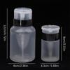 1Pc 60/200Ml Empty Press Nail Bottle Pump Dispenser Plastic Polish Portable Liquid Makeup Remover Cleaner Manicure Tool