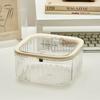 With Lid Mini Trash Can Dust Proof Desktop Storage Box New Transparent Storage Box  Workstation
