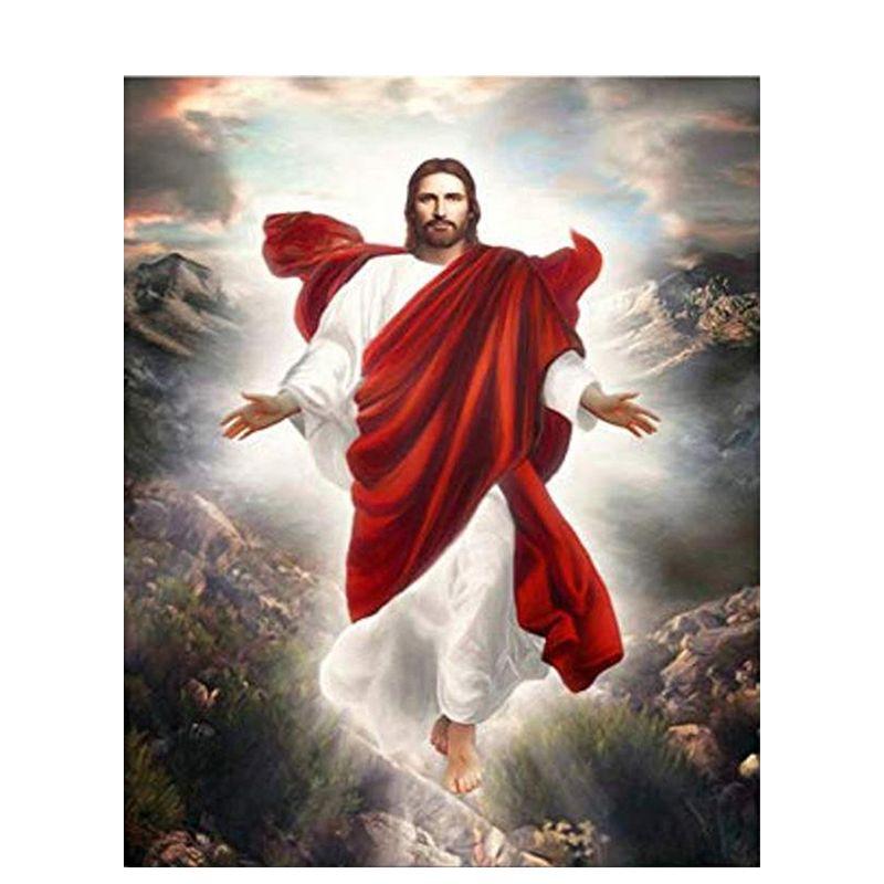 5D Diy Алмазная вышивка Иисус Rhinestone Kit Алмазная картина Религиозные фигурки Мозаика Подарок ручной работы 40*50 см