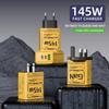 Быстрое зарядное устройство 145 Вт, 3 порта Type-C USB, штекер US/EU/UK, адаптер-зарядное устройство для настенного использования, быстрая зарядка, зарядное устройство для мобильного телефона, для IPhone Samsung