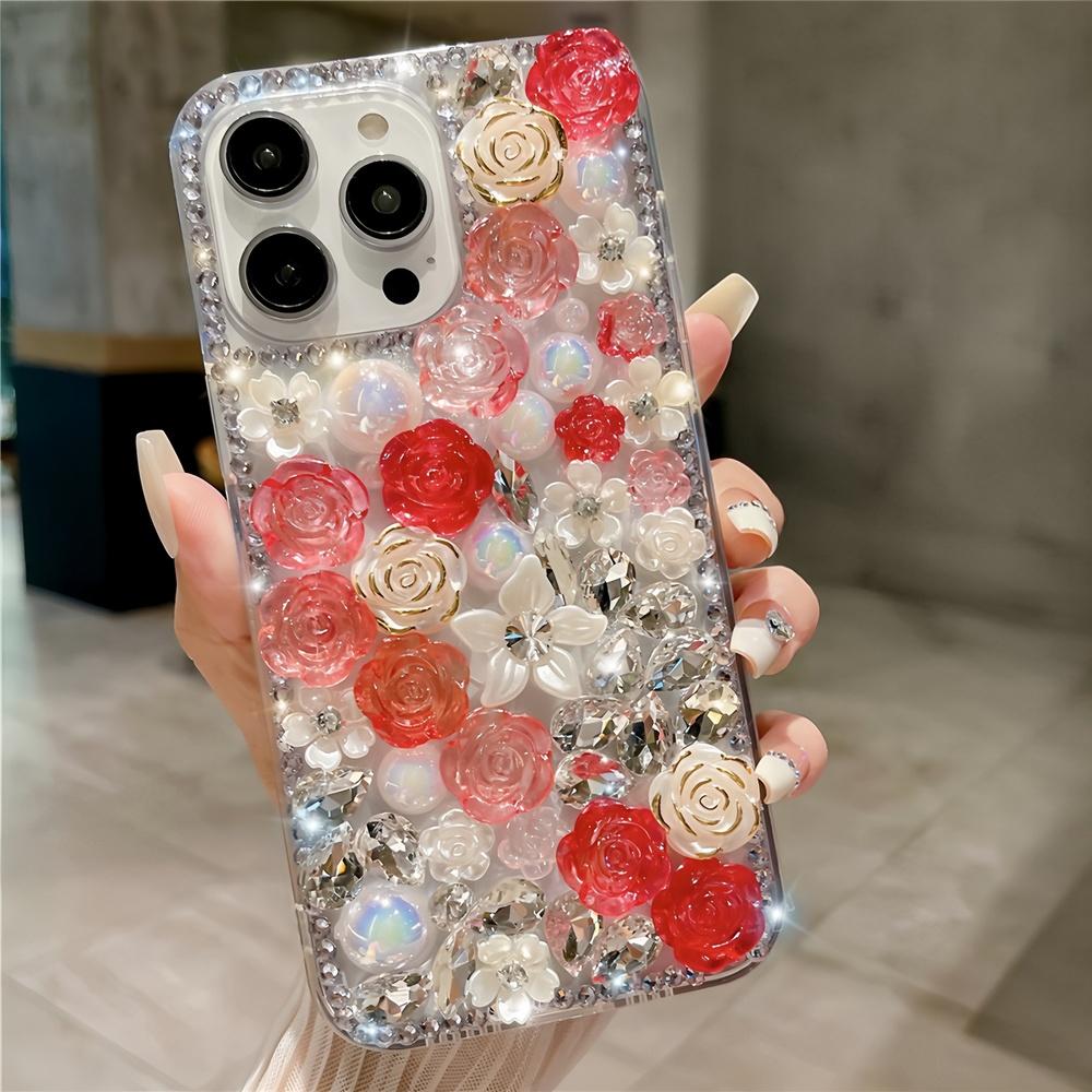 Блестящий 3D Цветочный Чехол для Телефона со Стразами Роза Кристалл Для Honor X9C Smart 5G X8C X7C X9B X8B X7B X6B X5B Plus X9A X8A X7A X6A 4G