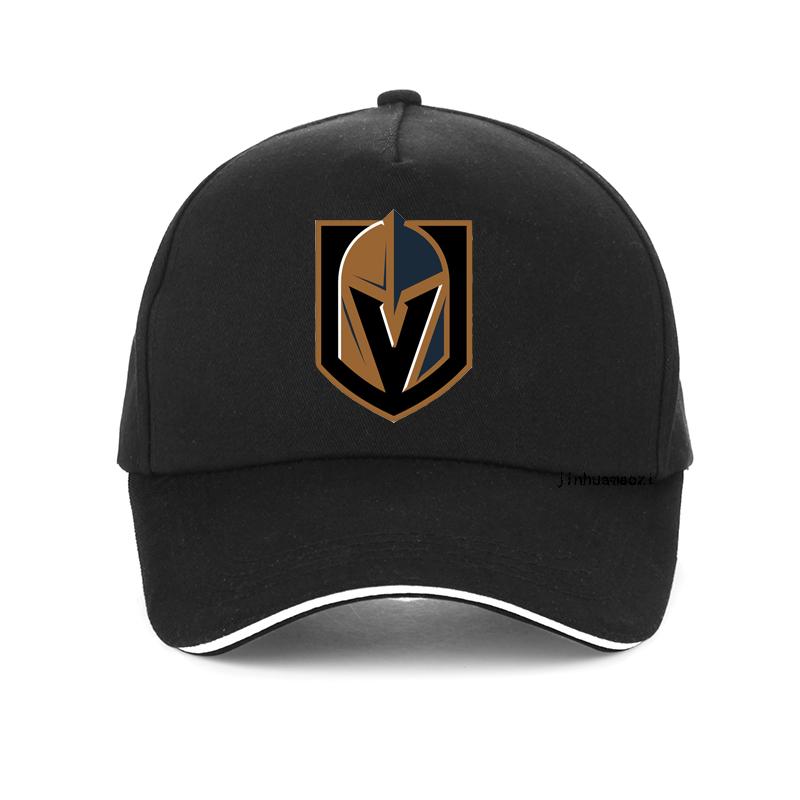 Vegas Fashion Casual Unisex Golden Knights Baseball Cap Fashion Striped Metal Helmet Print Cool Unisex Hip Hop Hat