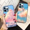 Sky Clouds Phone Case For Iphone 14 13 11 12 Pro Max Mini Xs Xr X 7 8 6s Plus Se 2022 Tempered Glass Fundas Luxury Back Cover