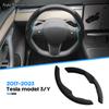 Tesla Suede Steering Wheel Cover All Season Universal Interior Tuning Accessories For Tesla Model 3 Y 2023 2022  -