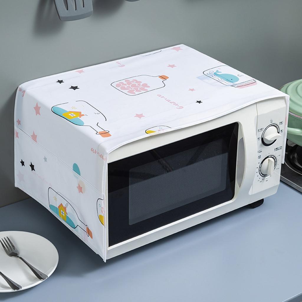 Microwave Dust-proof Cover Oven Cover PEVA Printed Hanging Bag Dust-proof Cover Microwave Protective Cover