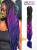 24inch Synthetic Braiding Hair Mix Tinsel Glitter Tricolor Synthetic Hair Extensions Jumbo Braids 1pc