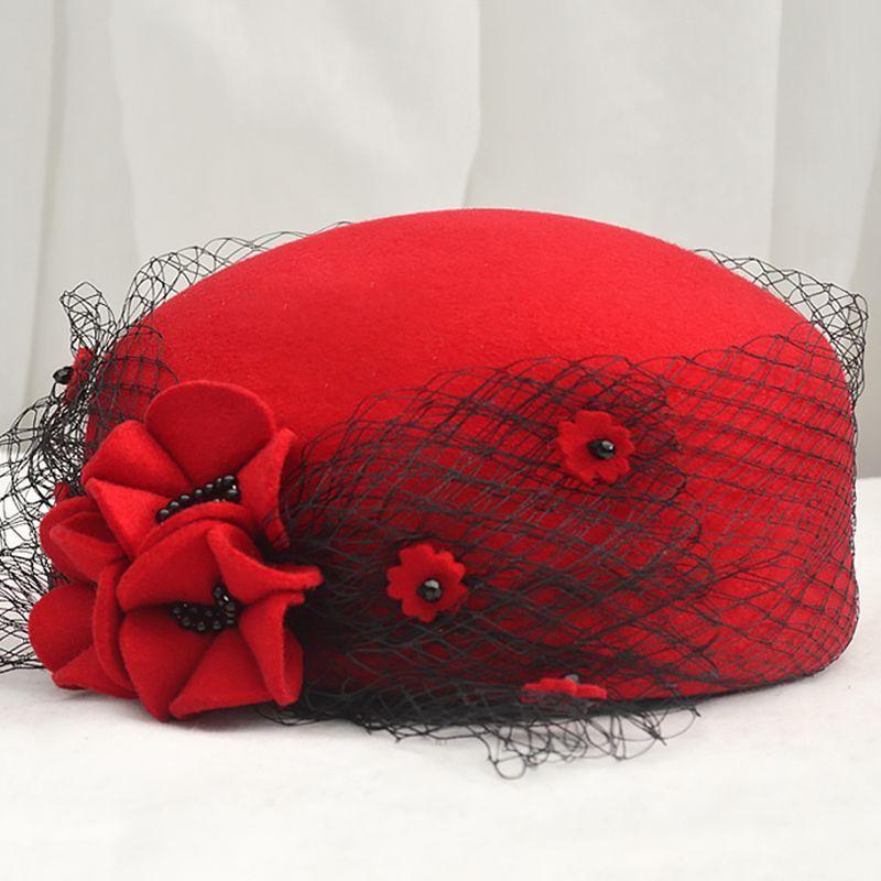 Шляпа Женская Весна и Осень Новая Берет Осень и Зима Шерстяная Шляпа Зимняя Шерстяная Шляпа Тонкая Лицо Универсальная Иностранный Стиль Цилиндр