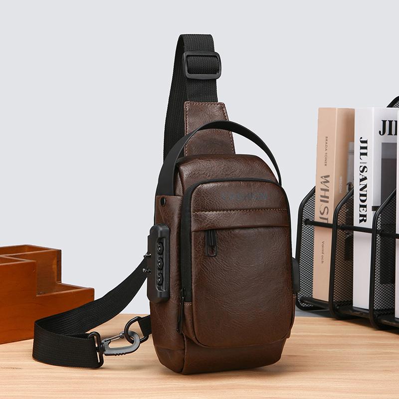 Men's Chest Bag Crossbody Bag New Motorcycle Bag Casual cBackpack Fashion Multi-functional Trend Sports Bag