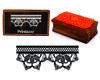 Printtoo Lace Ornate Border Design Прямоугольная деревянная резиновая печать