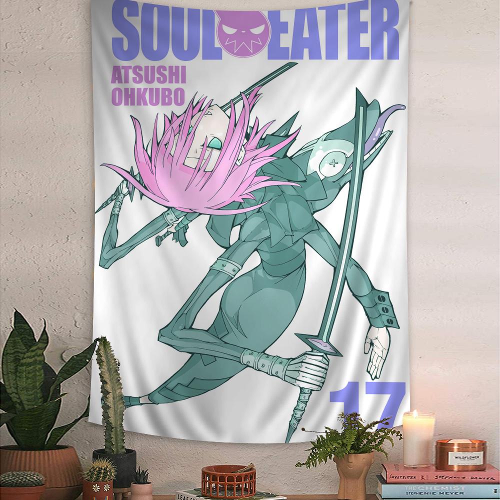 Аниме Soul Eater Настенный гобелен Искусство Раскройте творчество, Идеально подходит для комнат в стиле научной фантастики, Украсит интерьер дома как уникальное настенное искусство