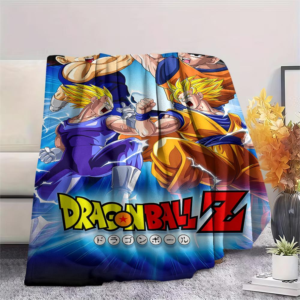 Фланелевое одеяло с принтом персонажей Dragon Ball, Высококачественное, Удобное для всех сезонов, Декор для дома, Тепло и уют, Идеально для рождественских подарков