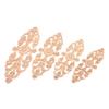 1PC 25/28/32/38cm Decorative Wood Appliques Unpainted Oak Carved Wave Flower Onlay Decal Corner Home Furniture Door Decor Crafts