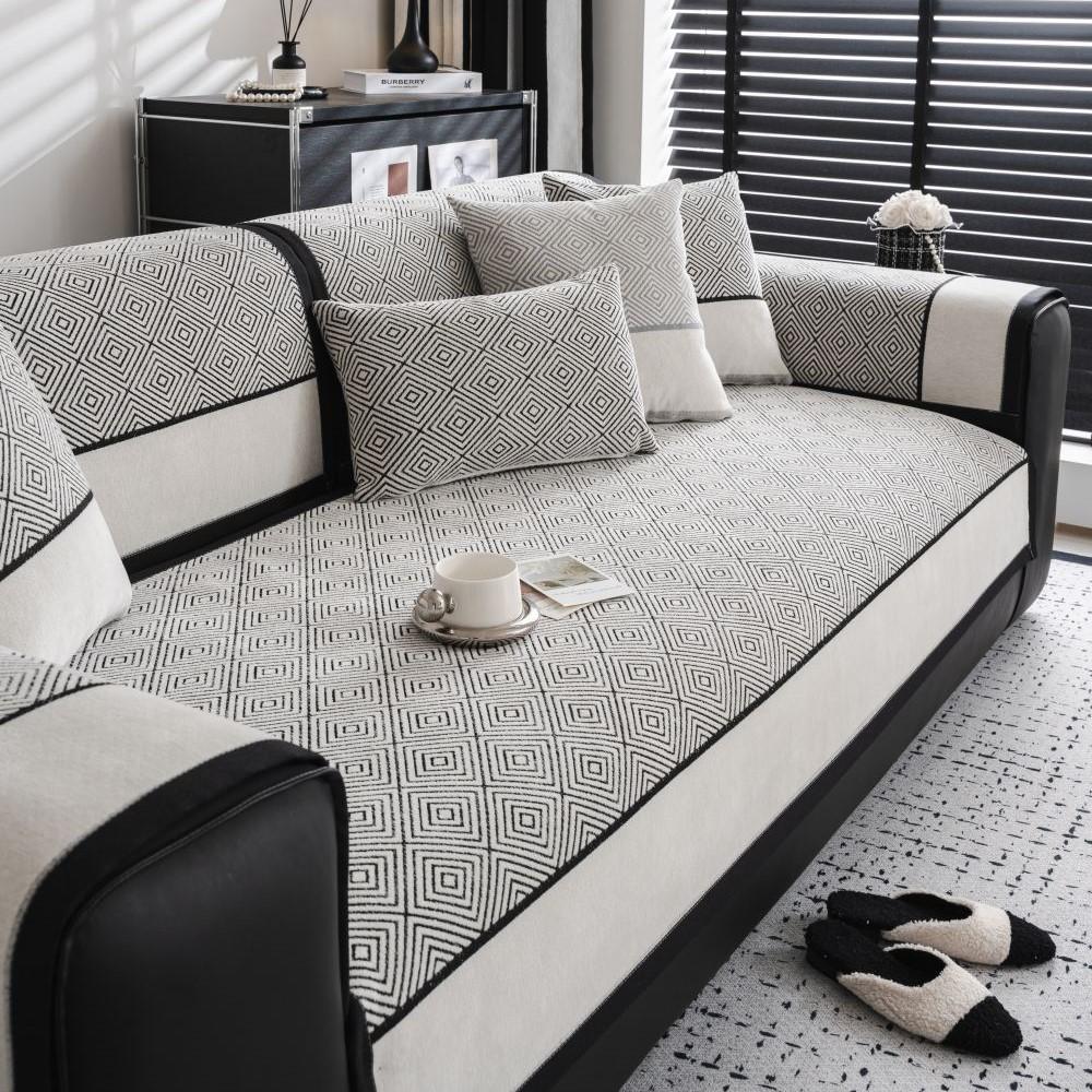 Living Room Non-slip Couch Sofa Cover Summer Nordic Universal Chenille Sofa Cushion Cover Slipcover Funda