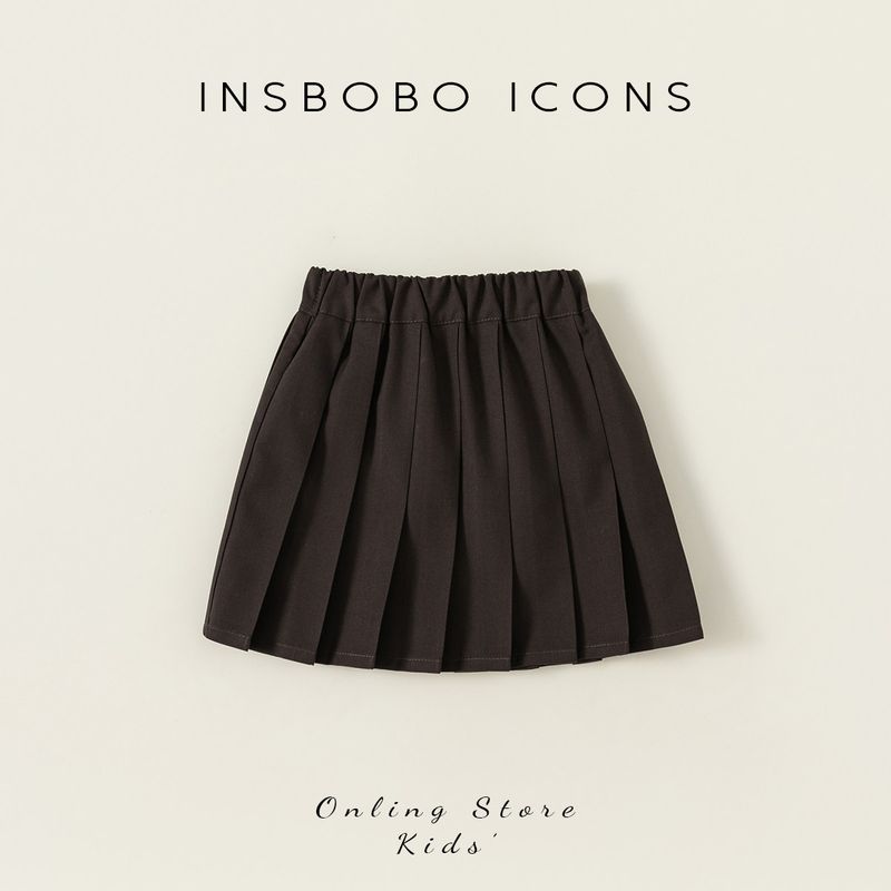 Insbobo Girls' Skirt 2026 Spring New Style Pleated Skirt for Girls, Stylish Short Skirt for Children, Girls' Skirt