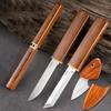 3PC Kitchen Knives Set Portable Mongolian Meat Knives Tomato Peeler Hand Forged Barbecue Knives