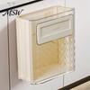 Sleek Plastic Trash Bin Foldable Garbage Can, with Rubbing Board, Lightweight Portable Durable Kitchen Waste Bin, for And Bathroom Cupboard