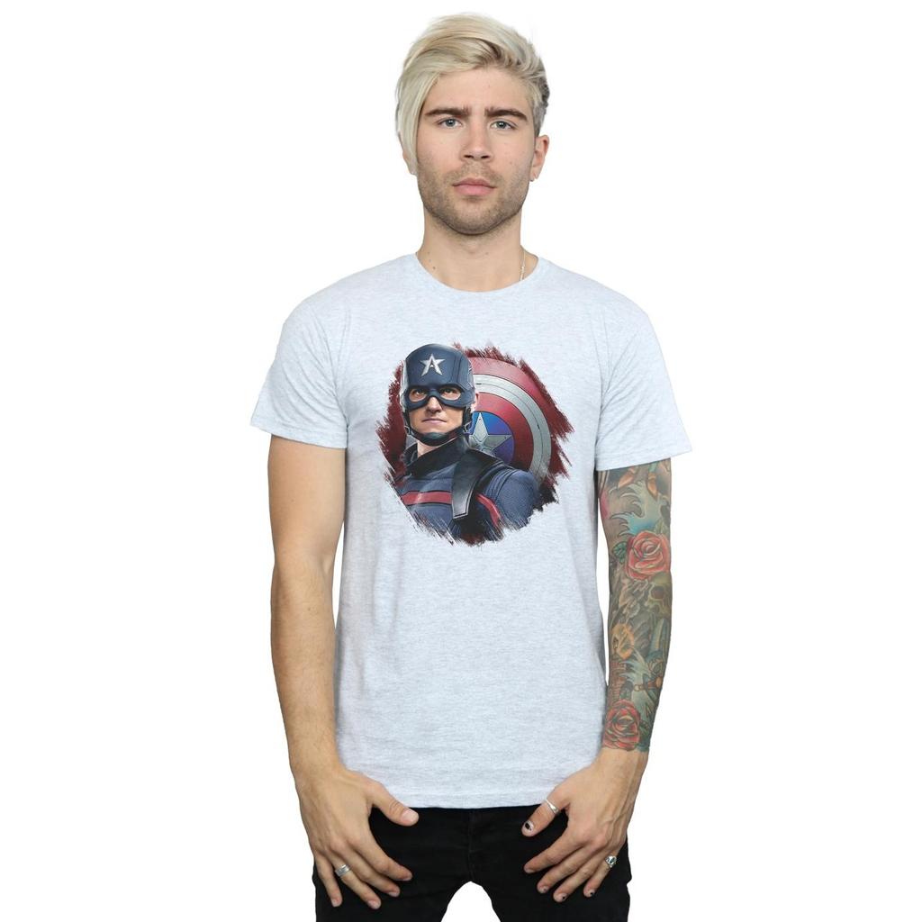 Marvel Mens The Falcon And The Winter Soldier Captain America Stare T-Shirt